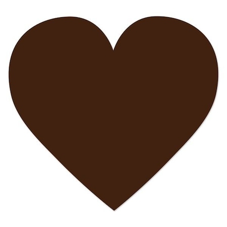 Ergomat DuraStripe Xtreme 4.5in x 4.5in Heart Brown, 30PK DSX-HEART-BR-KIT